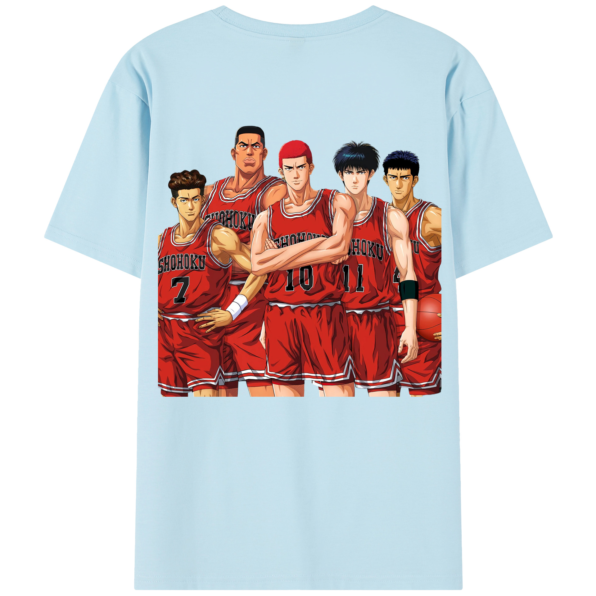 SLAM DUNK／スラムダンク 綿100％半袖Tシャツ（背面プリント）